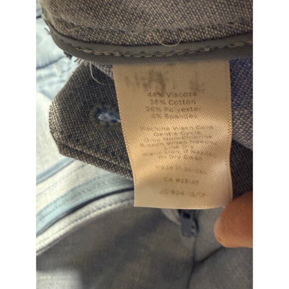 Talbots High Waist Straight Pant Stretch Career Trousers Womens 10 Petite Blue - Picture 10 of 11